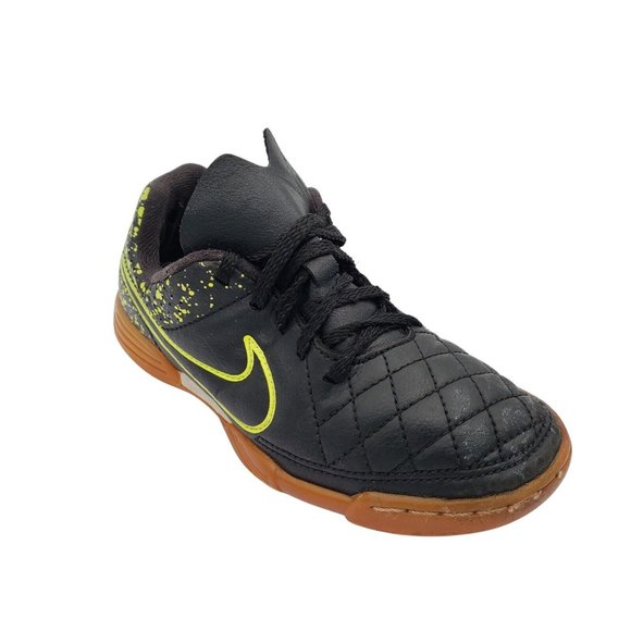Nike Other - Nike Tiempo Rio II Boy's Youth Indoor Soccer Shoes 631526-007 Blk/Volt Size 13C
